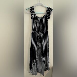Women’s Ambiance Romper Size M Navy/white